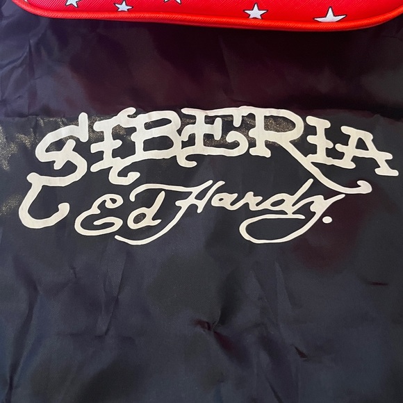 Ed Hardy Red and White Star Shoulder Bag - Picture 2 of 12